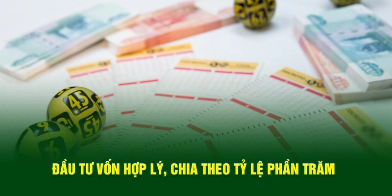 Đầu tư vốn hợp lý, chia theo tỷ lệ phần trăm